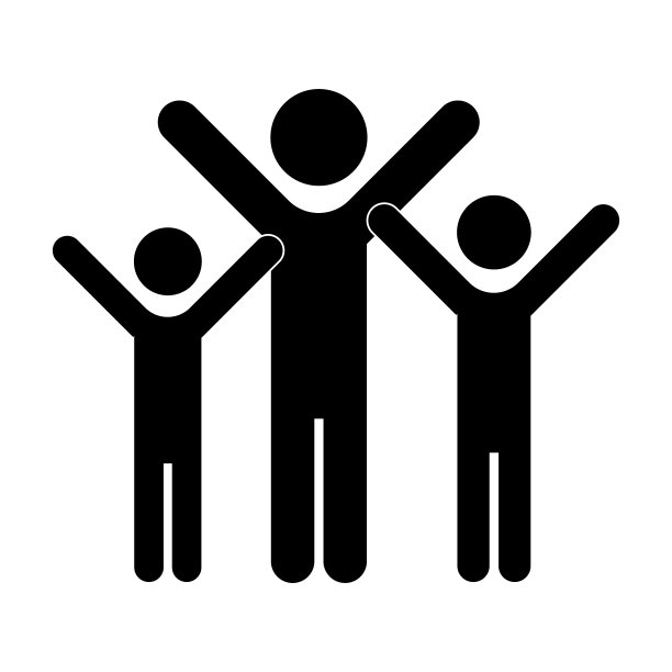 卡通家庭剪影图标保健图片下载