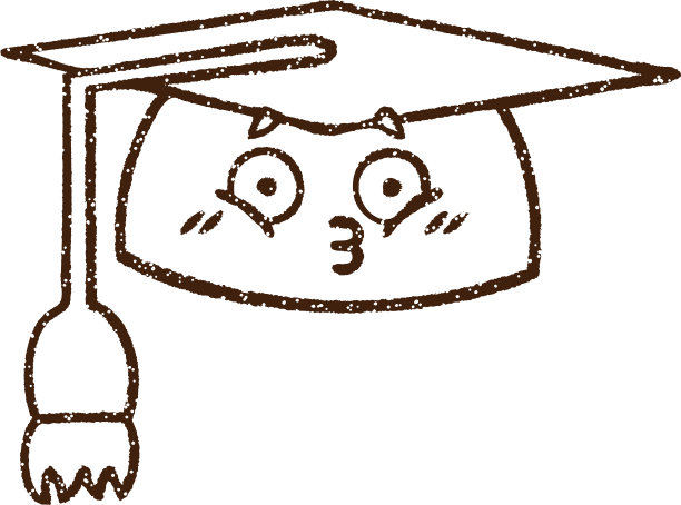 毕业帽炭画图片下载