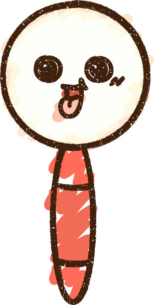 放大镜粉笔画图片下载