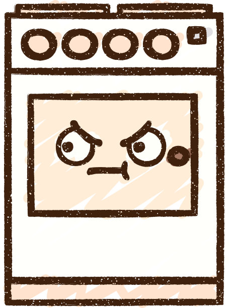 烤箱的粉笔画图片下载