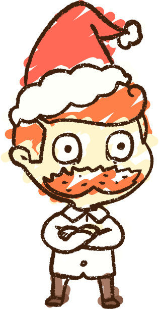 节日同伴粉笔画图片下载