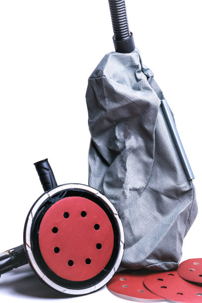 真空磨墙机配有除尘布袋，垂直拍照图片下载