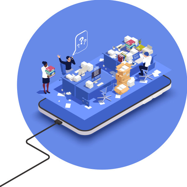 杂乱的办公室工作构图图片下载