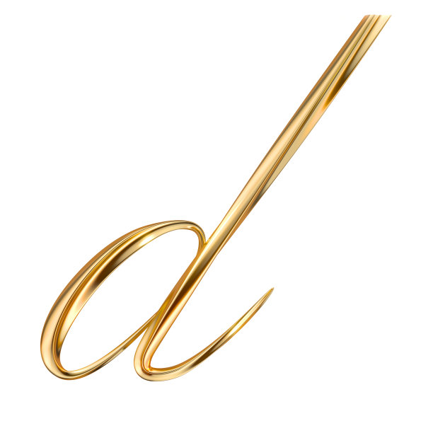 黄金字母d图片下载