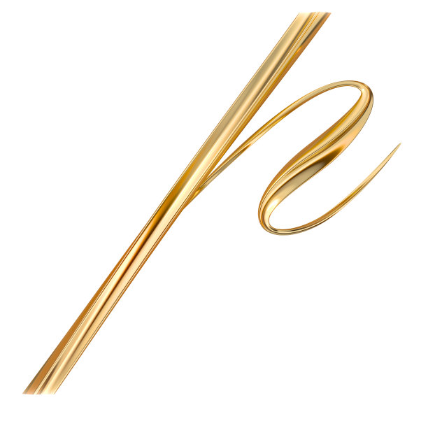 黄金字母p图片下载