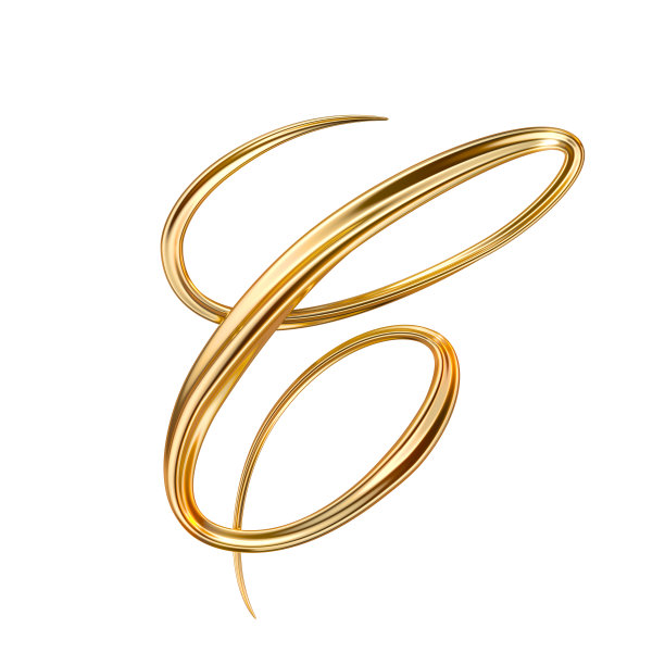 黄金字母C图片下载