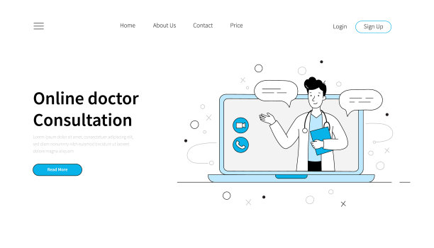 在线医生虚拟医学健康模板图片下载