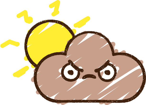 暴风云粉笔画图片下载