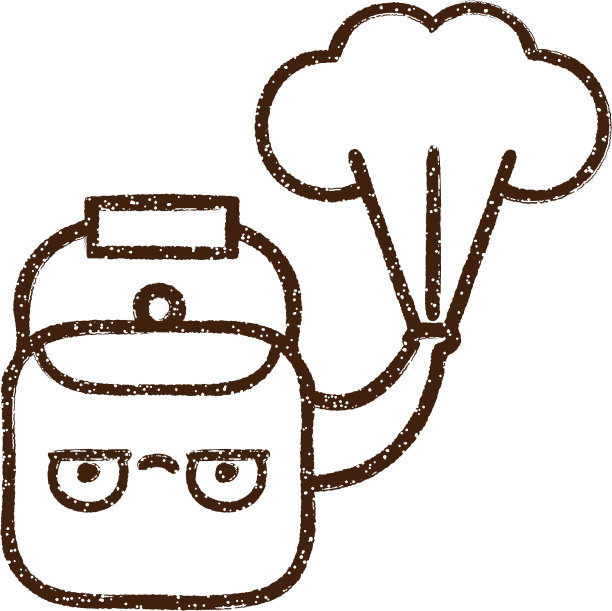 热水壶炭画图片下载