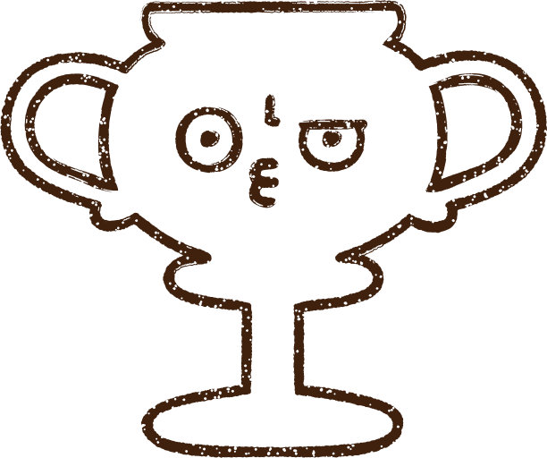 奖杯素描图片下载
