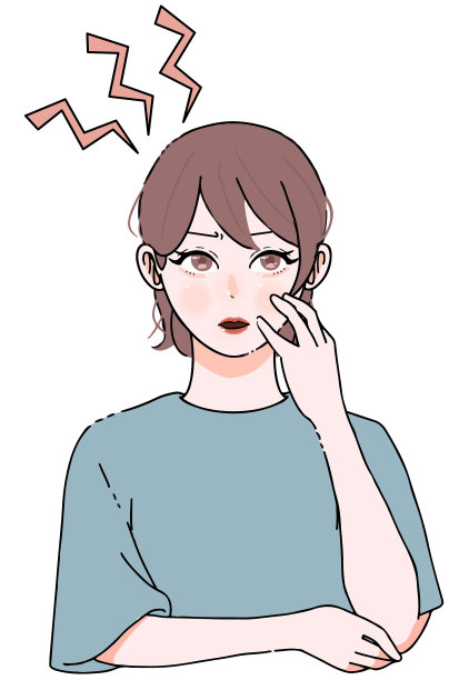 一个女人因皮肤问题而沮丧的例子图片下载