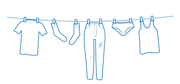 轮廓挂洗衣t恤衬衫袜子牛仔裤图片下载