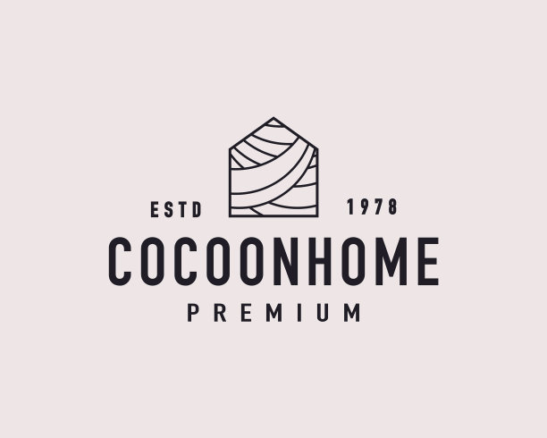 复古复古的茧屋房地产标志图片下载