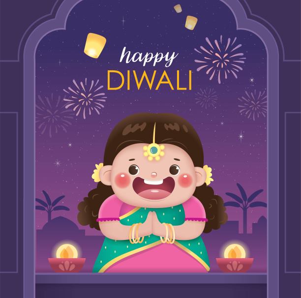 快乐的排灯节图片下载