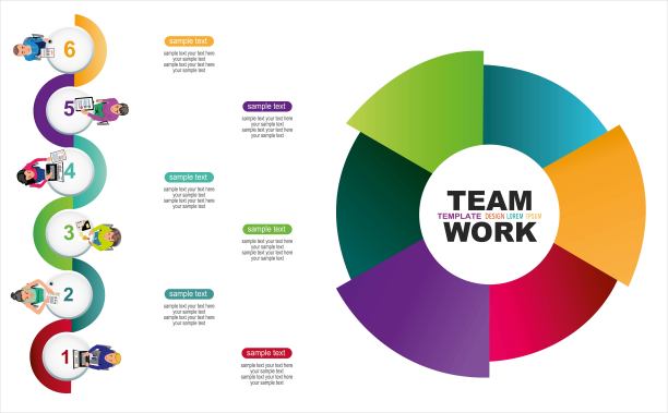 商业分析和规划，咨询，团队合作，项目管理的平面设计说明概念。业务，团队合作，合作和伙伴关系。图片下载