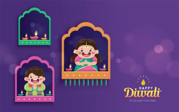 快乐的排灯节图片下载