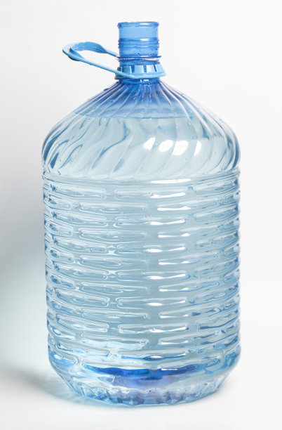 大瓶饮用水冷却器隔离在白色背景图片下载