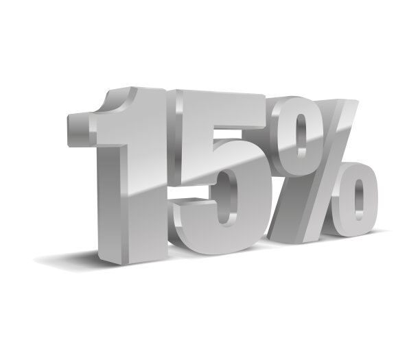 八折优惠，促销背景，银灰色金属物体3D。Eps10矢量标志插图。图片下载