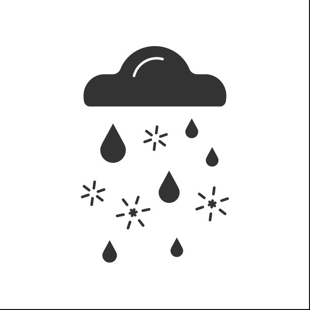雨夹雪字形图标图片下载