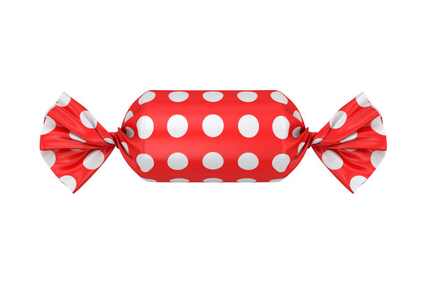 糖果孤立在白色背景，3d渲染图片下载