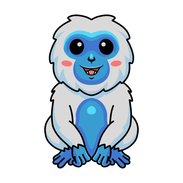 可爱的小雪人坐在那里图片下载