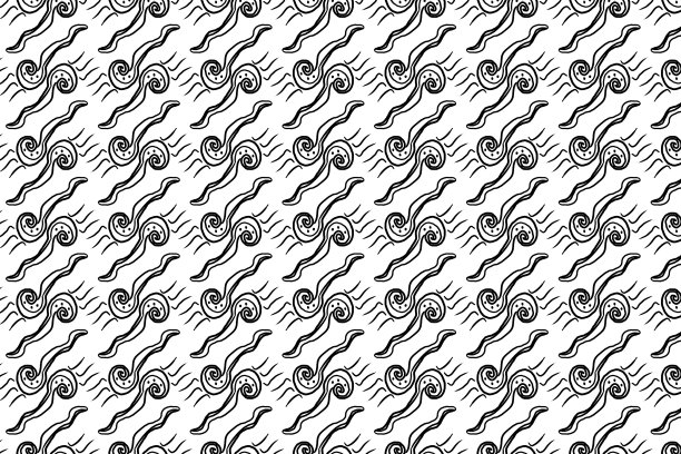 无缝图案神秘的工作人员在白色背景图片下载