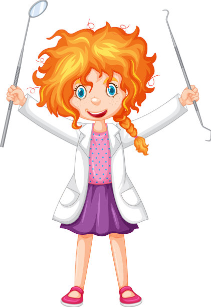 快乐的牙医拿着牙科检查包图片下载