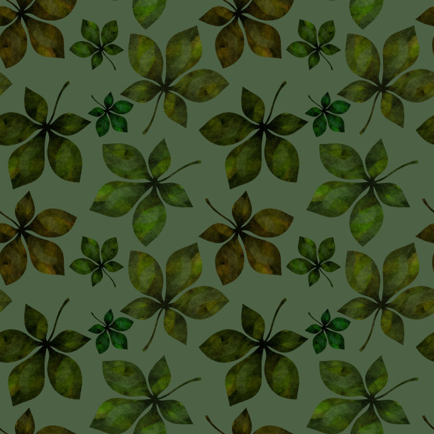 印花无缝板栗叶印刷织物和纺织品和包装图片下载