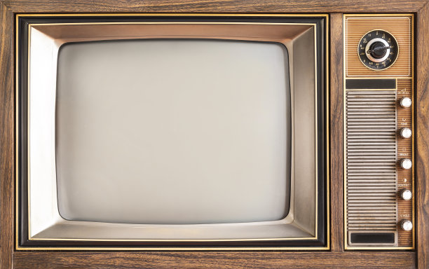 经典的，近距离的老式电视。复古电视木箱图片下载