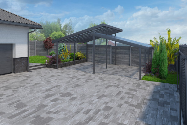 住宅主入口布置思路，3D渲染图片下载