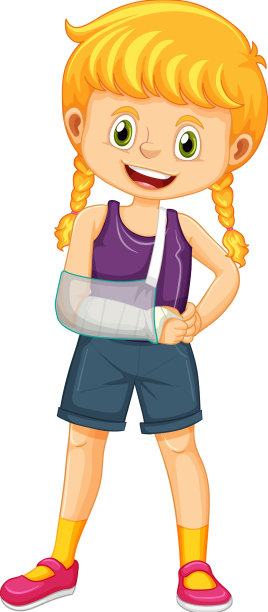 断臂女孩站在白色背景图片下载