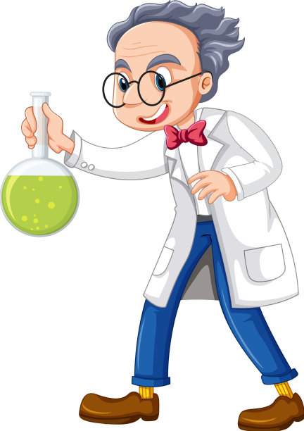 一个拿着烧杯的化学家图片下载
