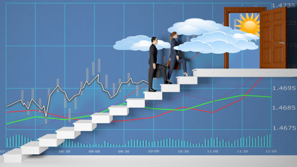 攀登成功的业务架构- 3D插图图片下载