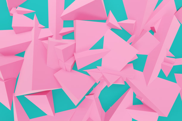 抽象几何背景在蓝绿色和太平洋粉红色的颜色图片下载