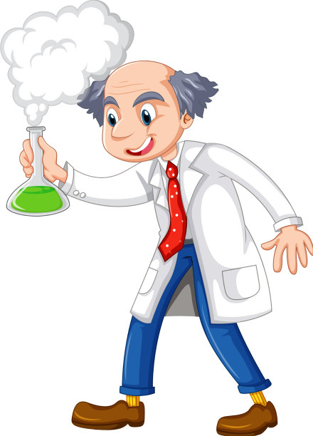 一个拿着烧杯的化学家图片下载