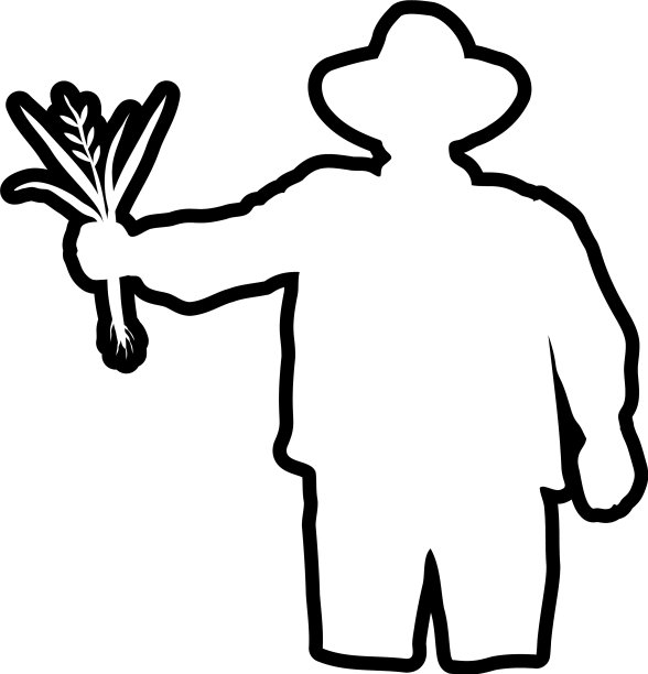 农民轮廓图标设计模板孤立图片下载