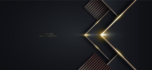 3d现代豪华模板设计黑色几何图片下载