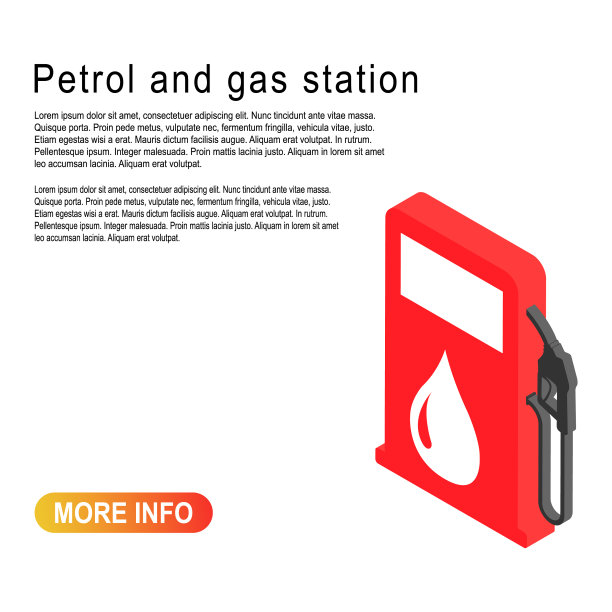 加油站3d图标喷管隔离标志泵图片下载
