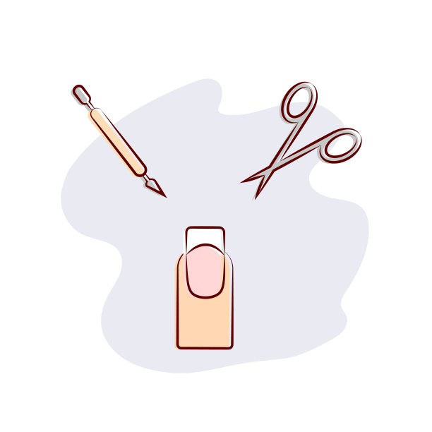 传统的美甲工具推手剪刀图片下载