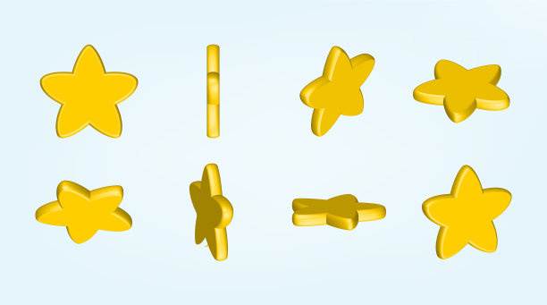 星形各异，颜色明黄图片下载