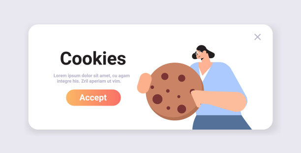 女商人拿着饼干保护图片下载