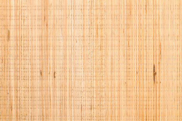 近距离观察的竹制桌垫图片下载