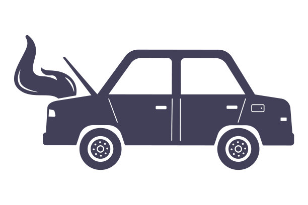 一辆破车的引擎盖图标打开图片下载