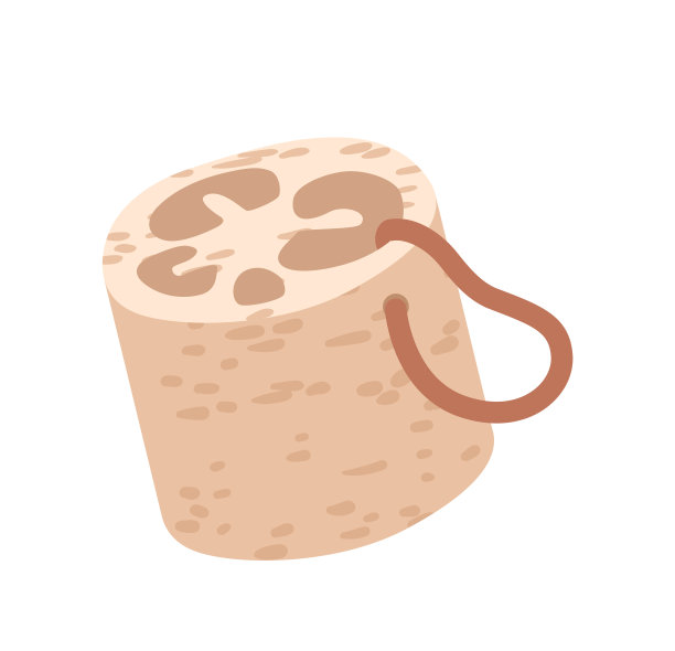 从丝瓜植物中提取的丝瓜蔬菜海绵图片下载