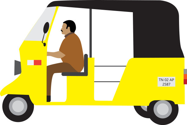 印度汽车人力车图片下载