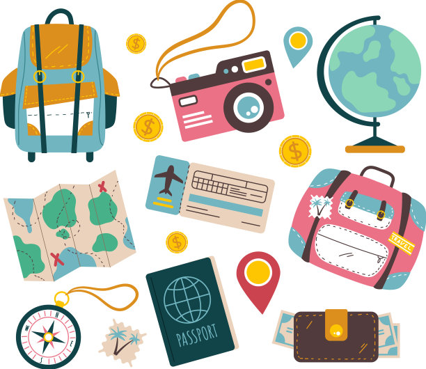旅游旅游度假旅行用品图片下载