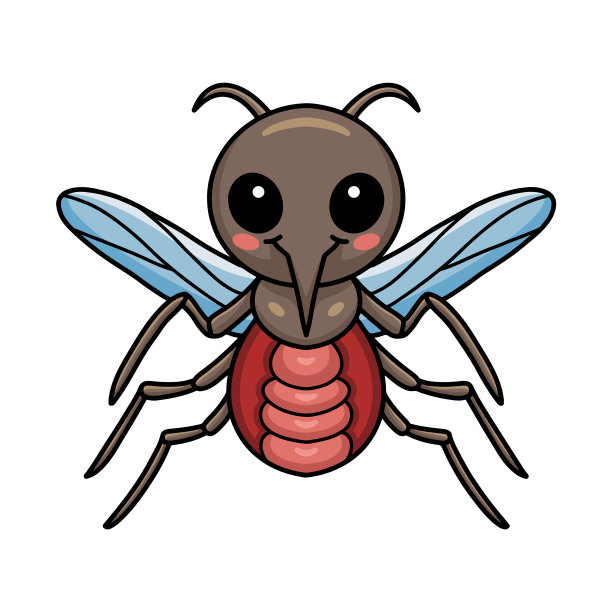 可爱的小蚊子卡通设计图片下载