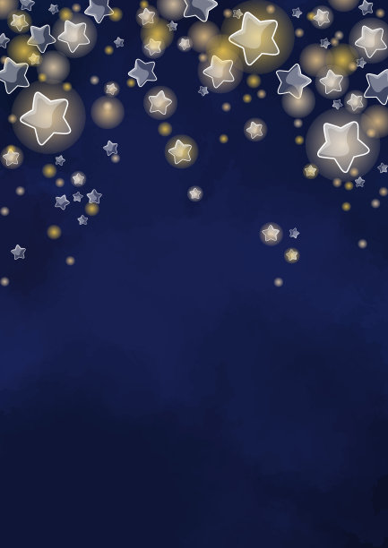 夜晚的星形派对灯架图片下载