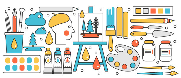 创意艺术工作室或学校工艺爱好艺术家图片下载