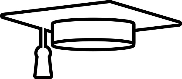毕业帽图标设计模板隔离图片下载